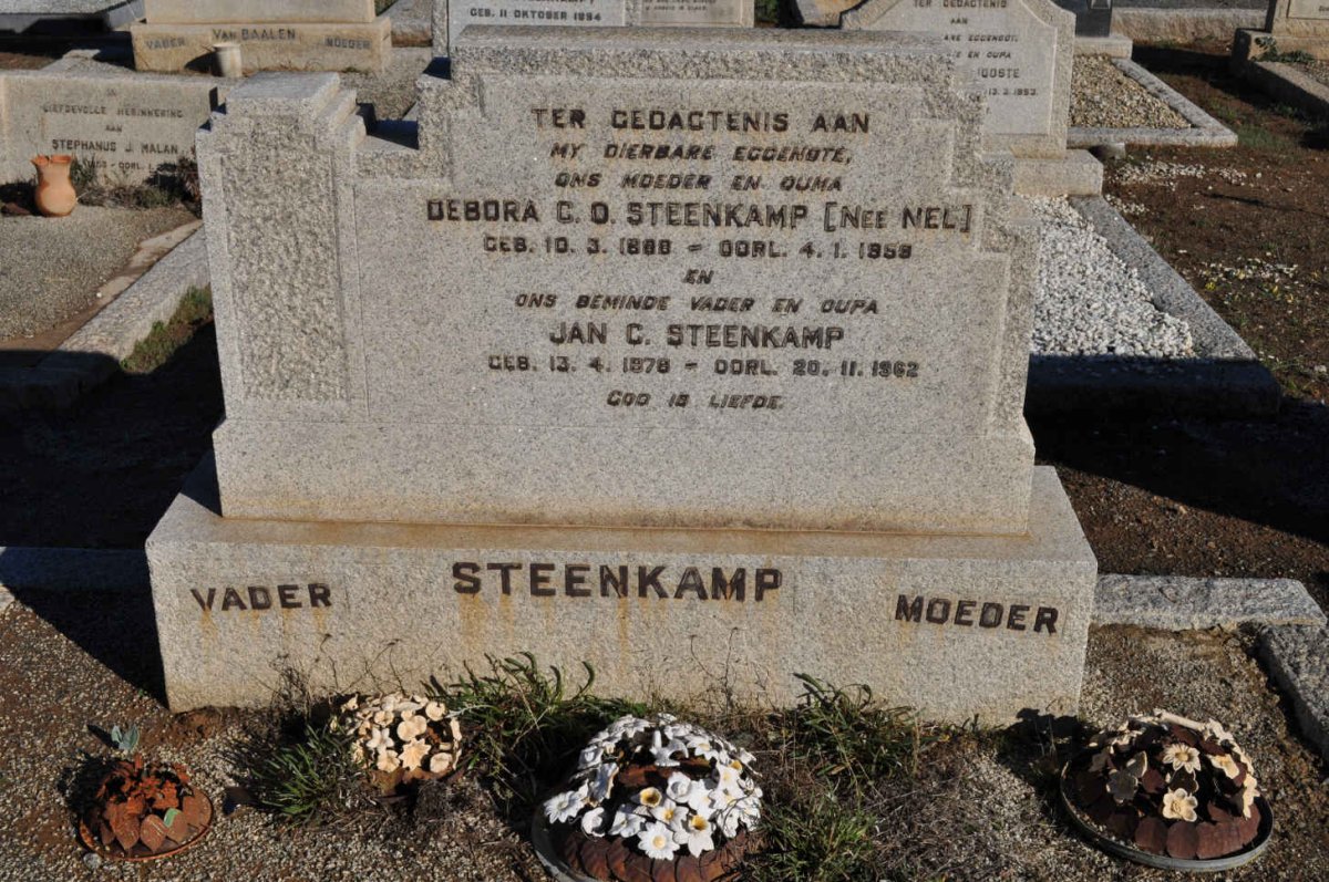 STEENKAMP Jan C. 1878-1962 &amp; Debora C.O. NEL 1888-1958