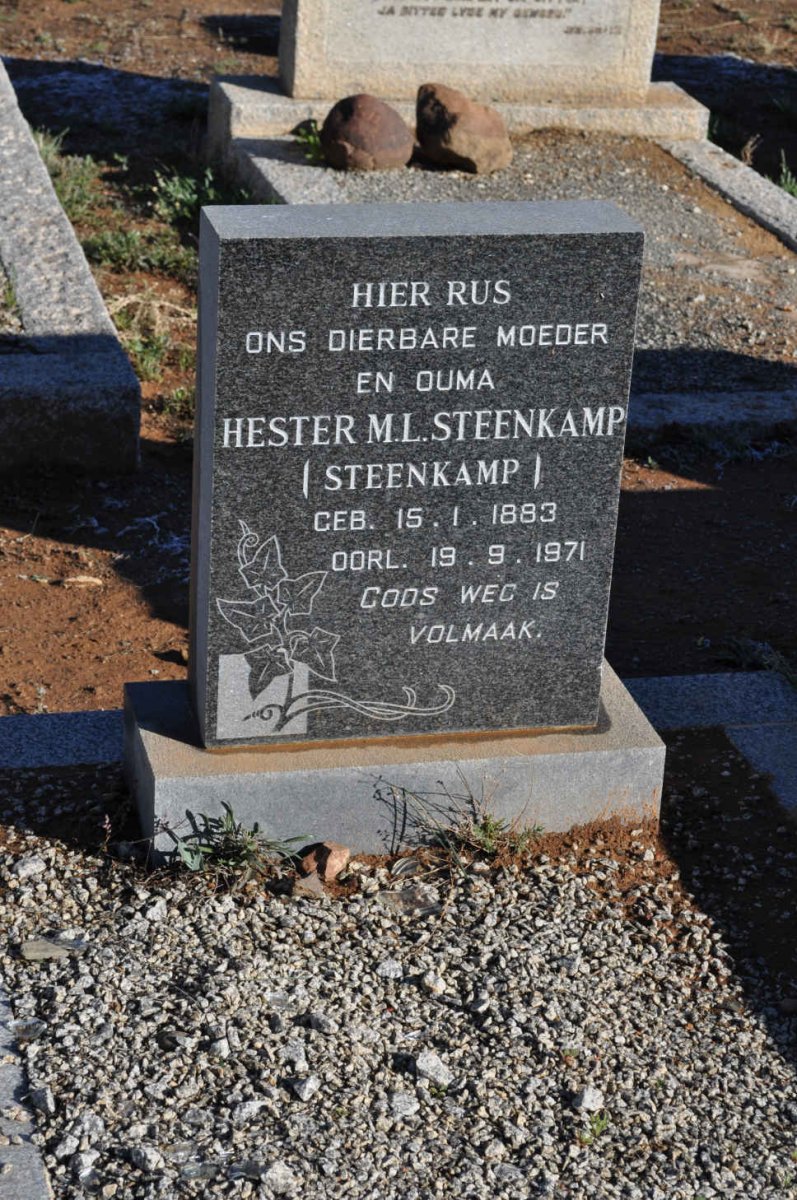 STEENKAMP Hester M.L. nee STEENKAMP 1883-1971
