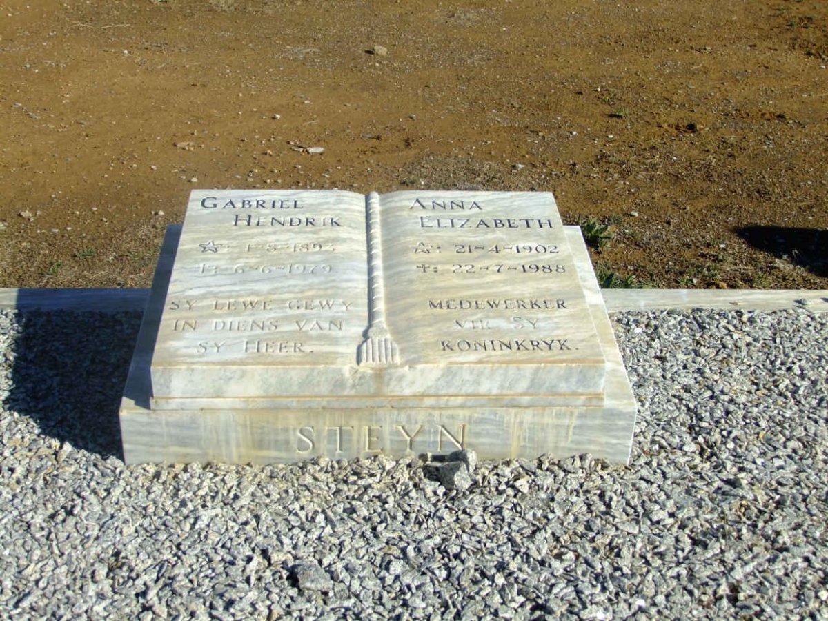 STEYN Gabriel Hendrik 1893-1979 &amp; Anna Elizabeth 1902-1988