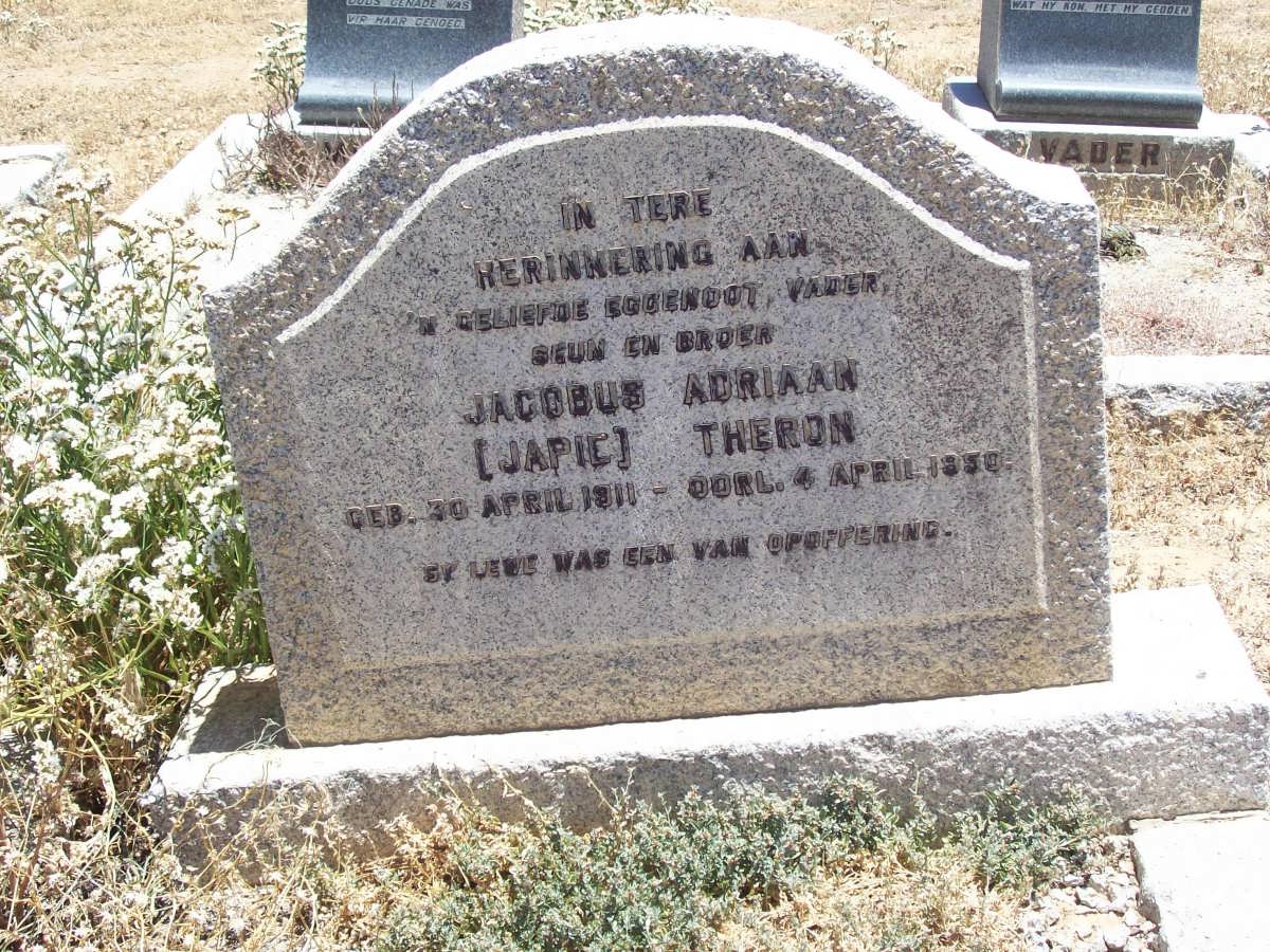THERON Jacobus Adriaan 1911-1950