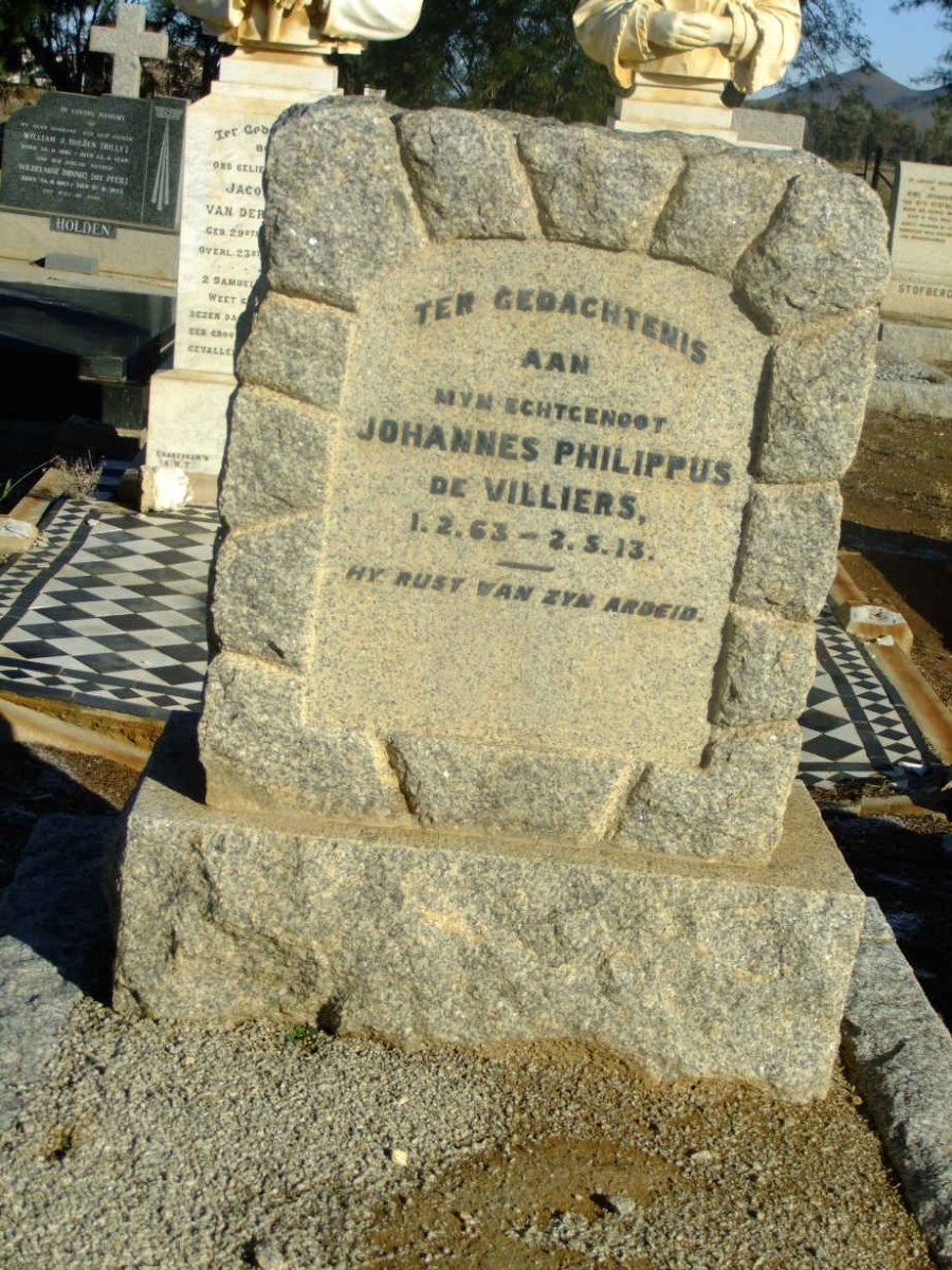 VILLIERS Johannes Philippus, de 1863-1913