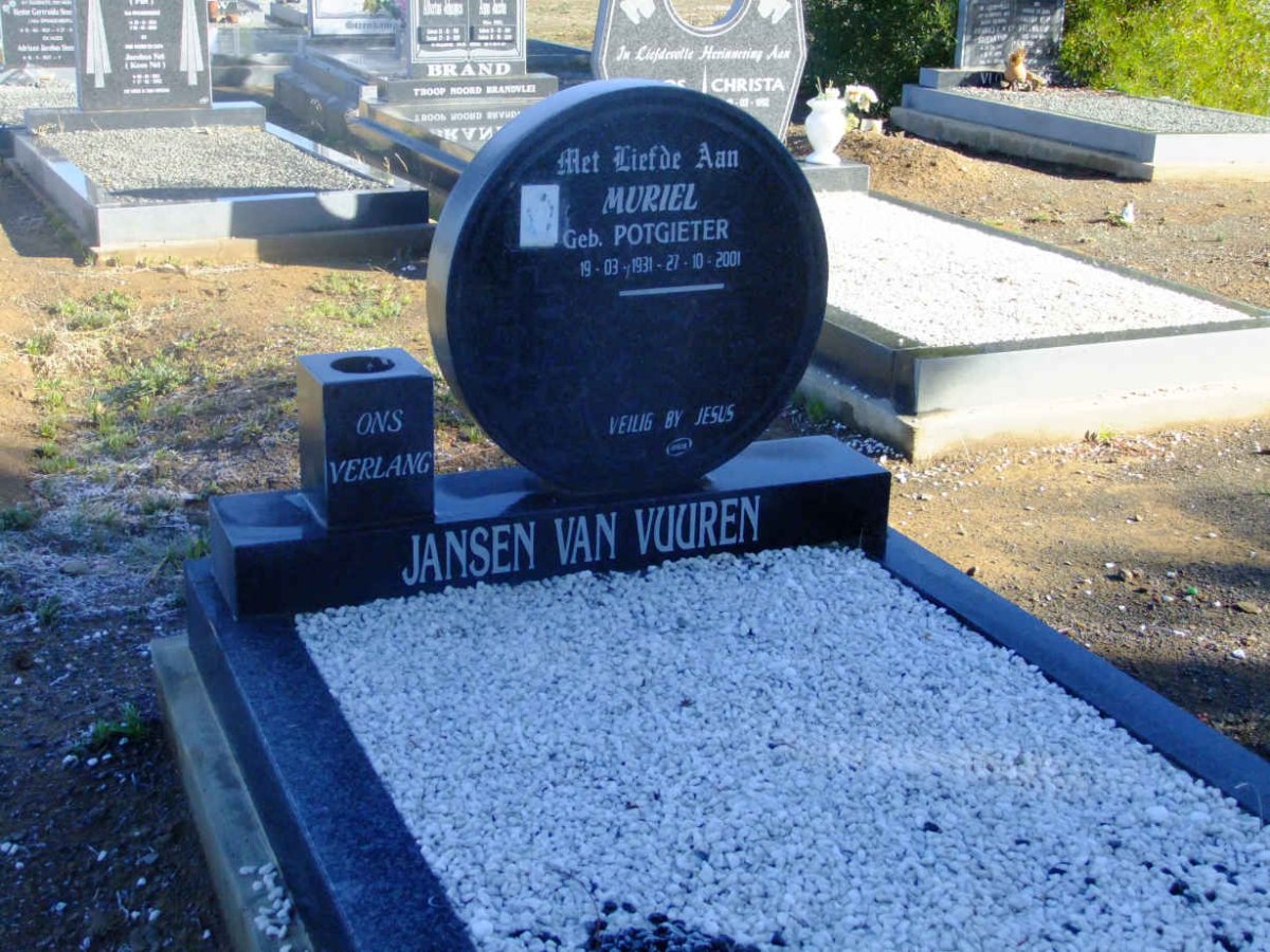 VUUREN Muriel, Jansen van nee POTGIETER 1931-2001