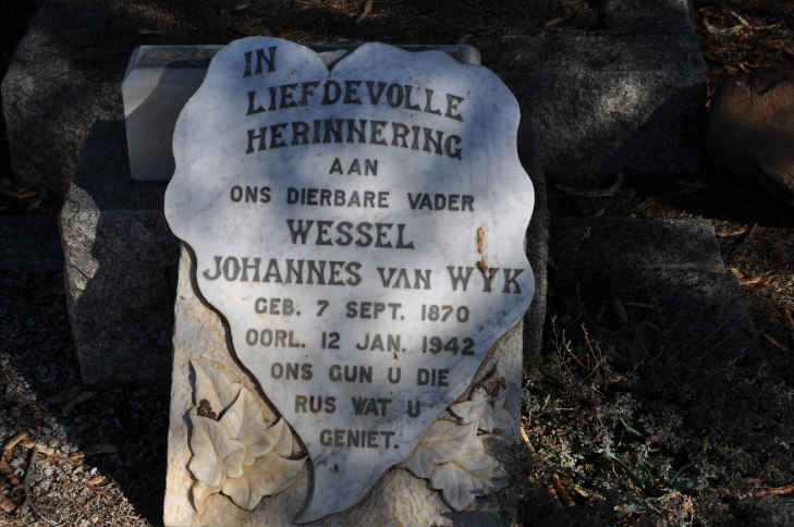 WYK Wessel Johannes, van 1870-1942