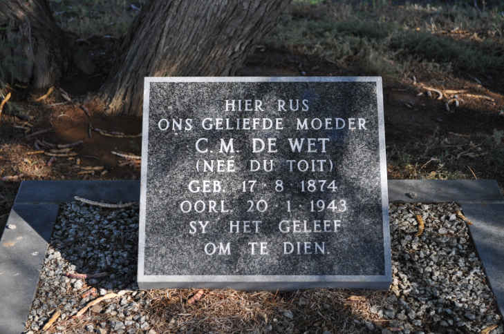 WET C.M., de nee DU TOIT 1874-1943