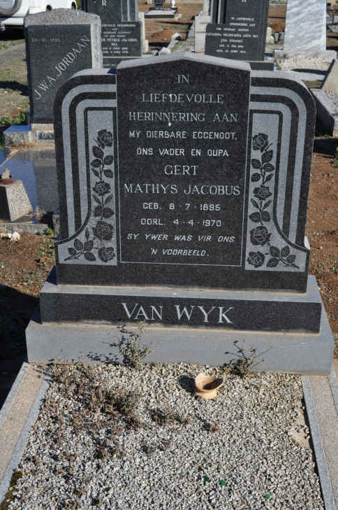 WYK Gert Mathys Jacobus, van 1895-1970
