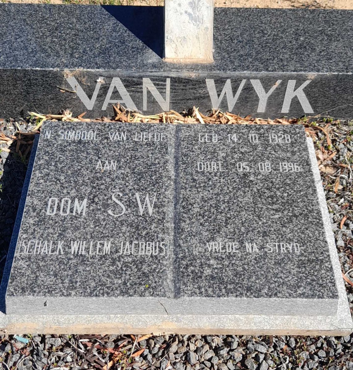 WYK Schalk Willem Jacobus, van 1928-1996