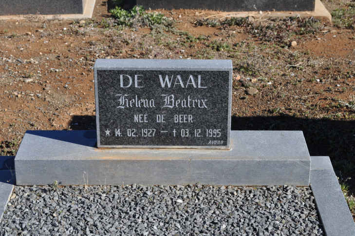 WAAL Helena Beatrix, de nee DE BEER 1927-1995