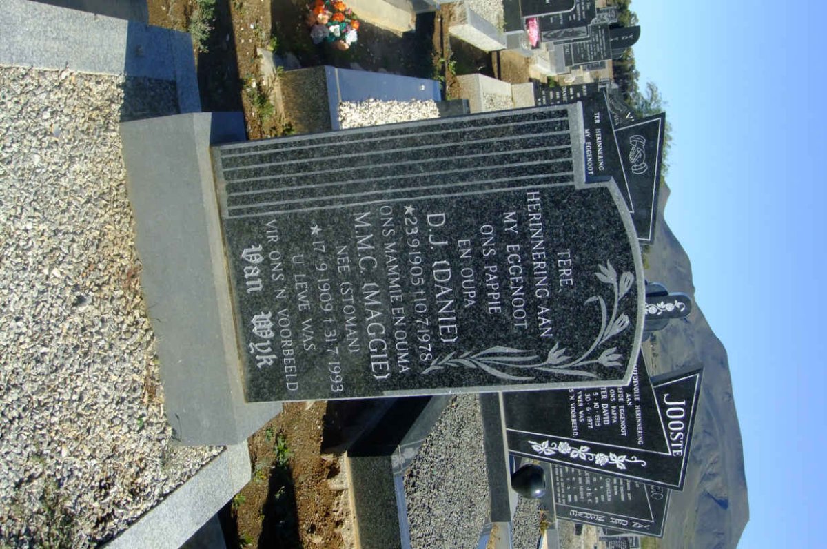 WYK D.J., van 1905-1978 &amp; M.M.C. STOMAN 1909-1993