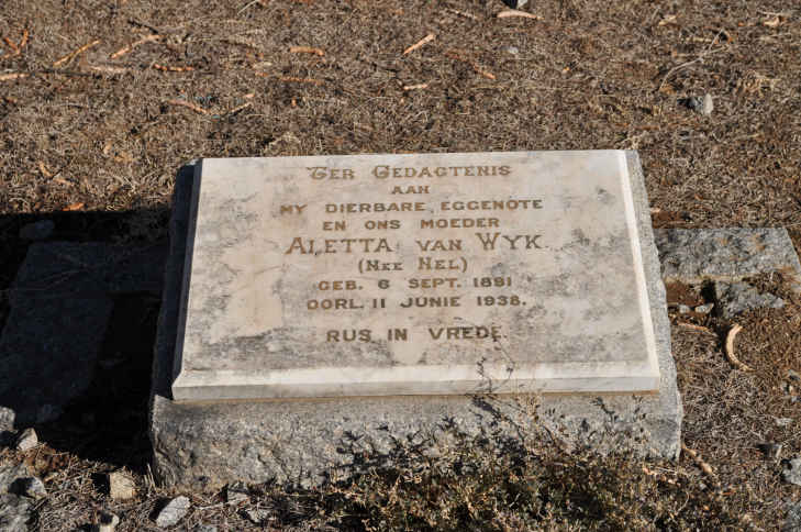 WYK Aletta, van nee NEL 1891-1938