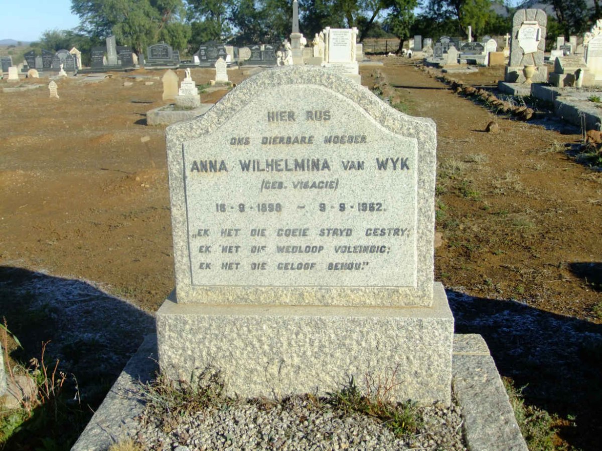 WYK Anna Wilhelmina, van nee VISAGIE 1898-1962