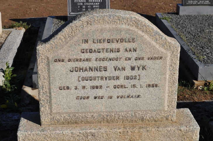 WYK Johannes, van 1882-1958