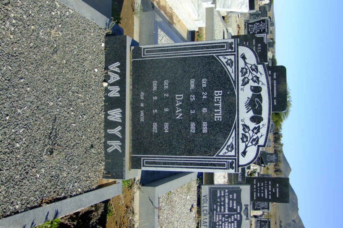 WYK Daan, van 1904-1982 &amp; Bettie 1898-1982