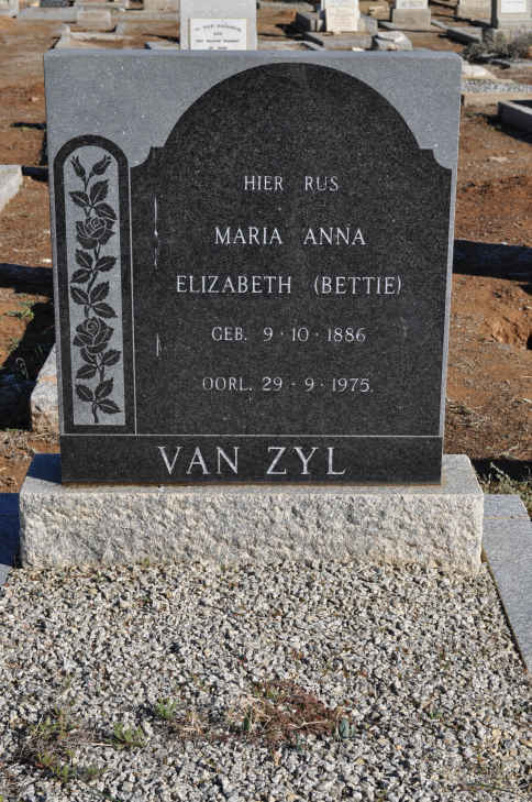 ZYL Maria Anna Elizabeth, van 1886-1975