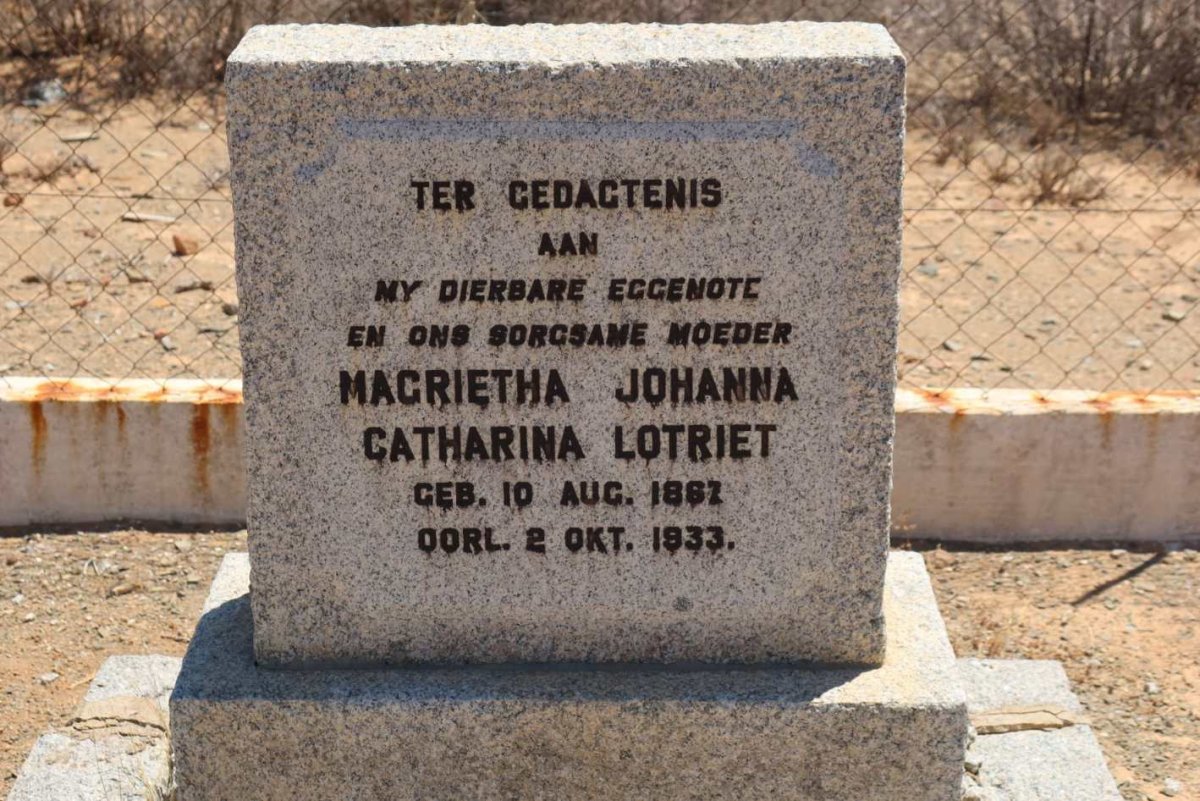 LOTRIET Magrietha Johanna Catharina 1867-1933