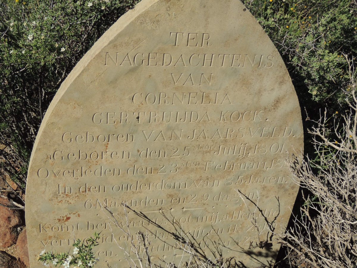 KOCK Cornelia Gertruijda nee VAN JAARSVELD 1801-1886