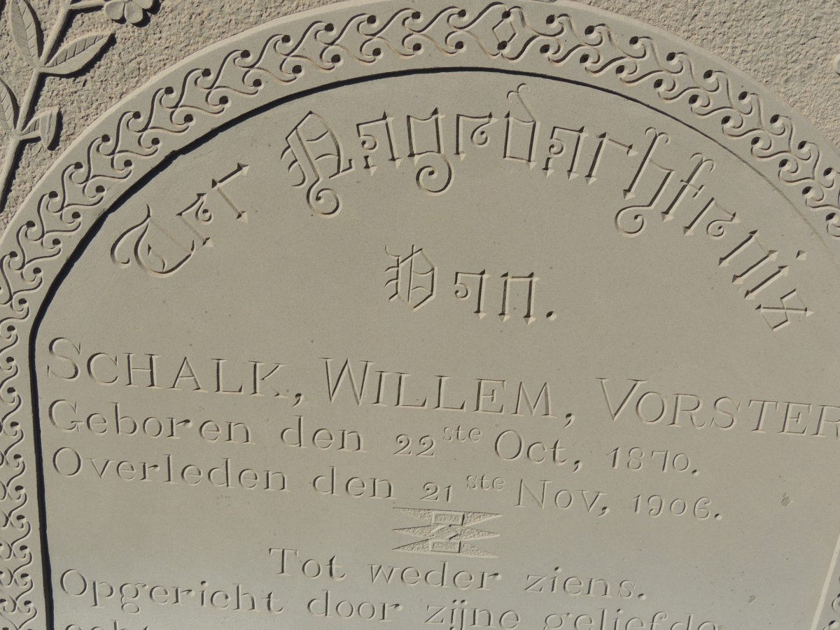 VORSTER Schalk Willem 1870-1906