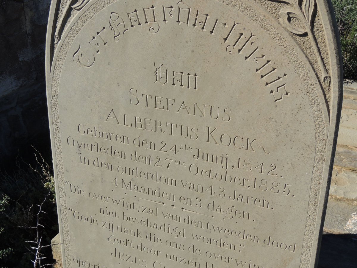 KOCK Stefanus Albertus 1842-1885