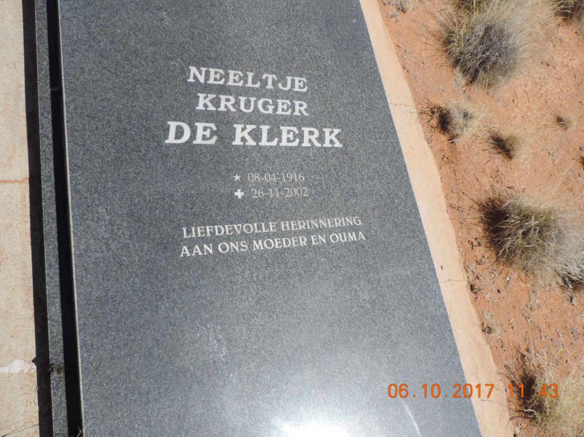 KLERK Neeltje Kruger, de 1916-2002