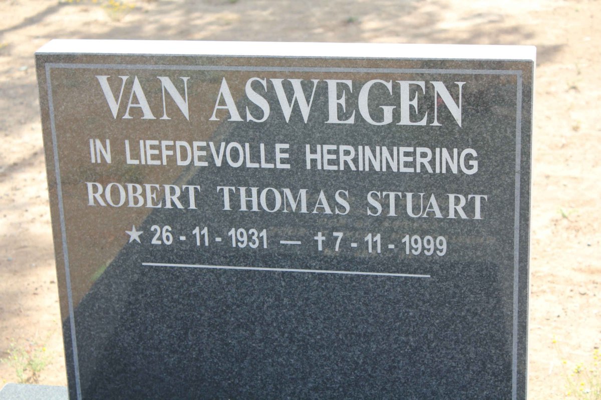 ASWEGEN Robert Thomas Stuart, van 1931-1999