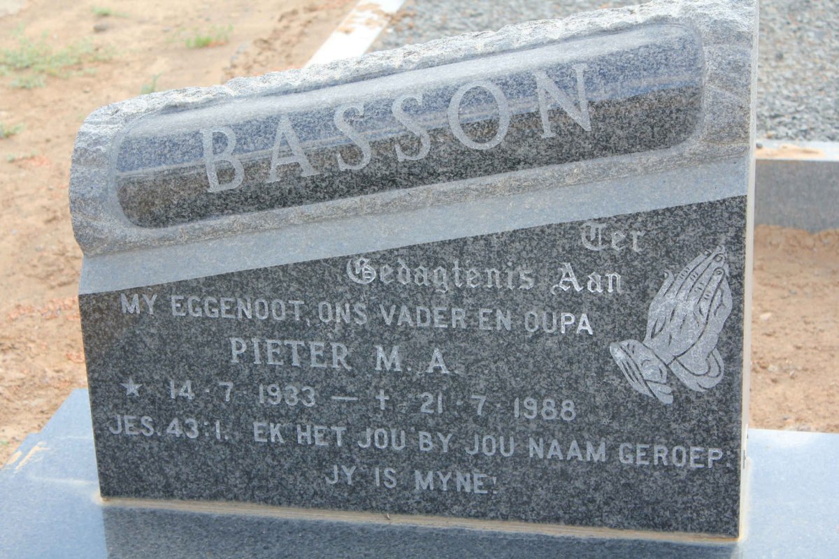 BASSON Pieter M.A. 1933-1988