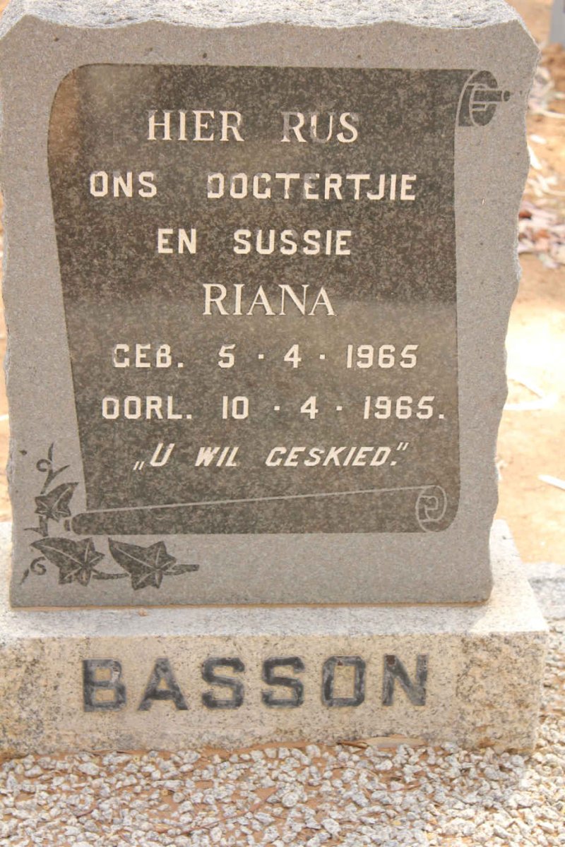BASSON Riana 1965-1965