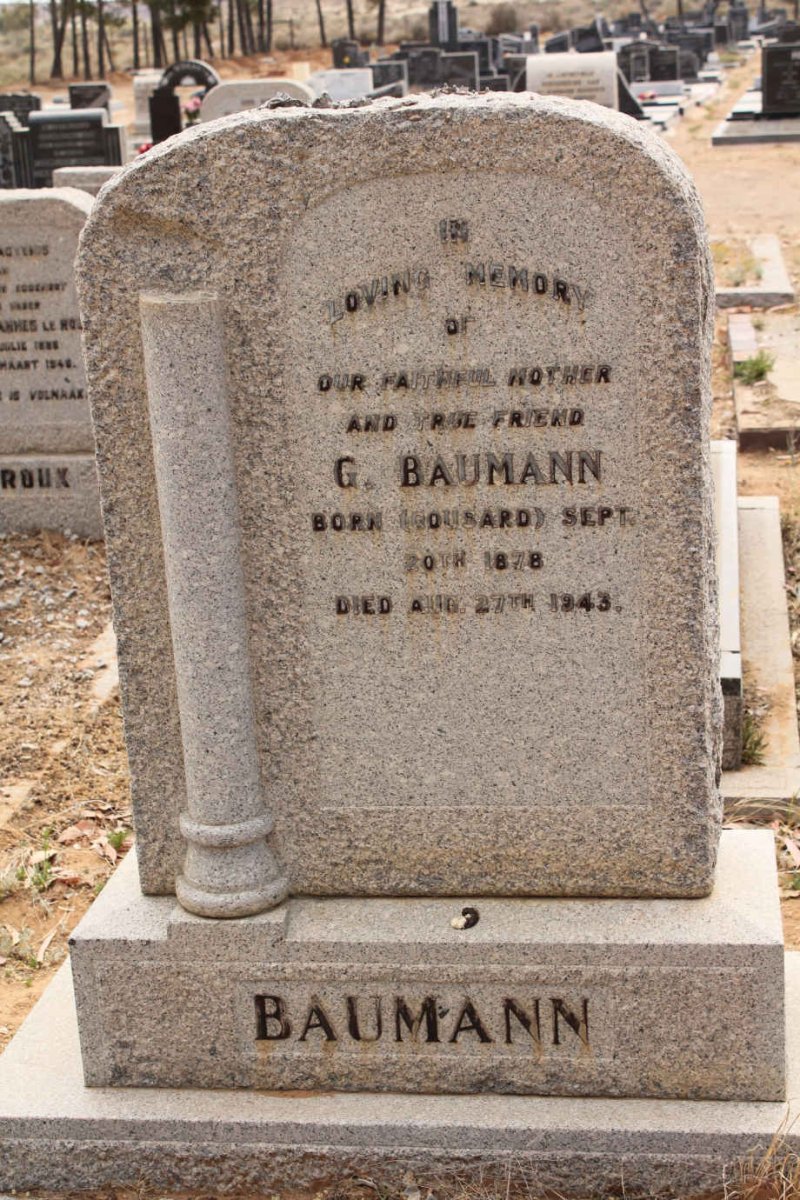 BAUMANN G. nee GOUSARD 1878-1943