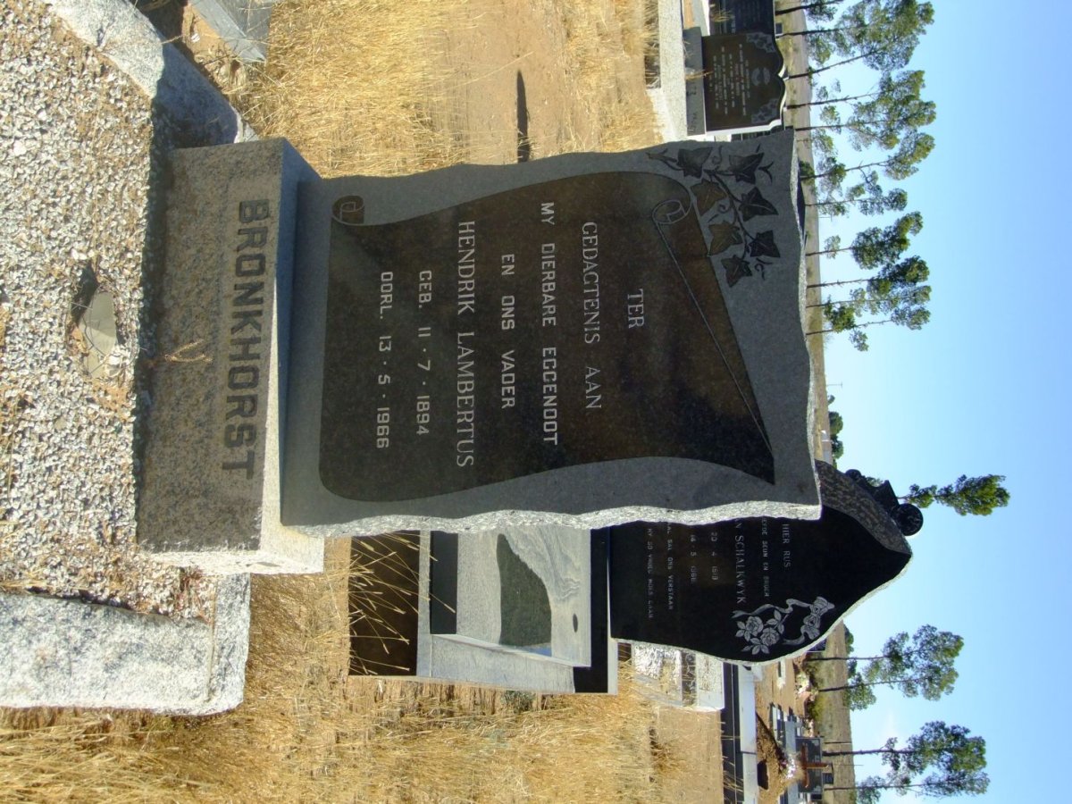 BRONKHORST Hendrik Lambertus 1894-1966