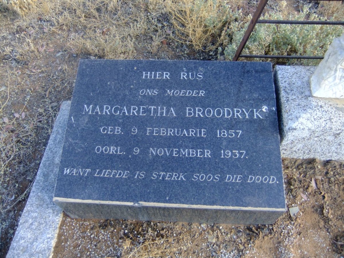 BROODRYK Margaretha 1857-1937