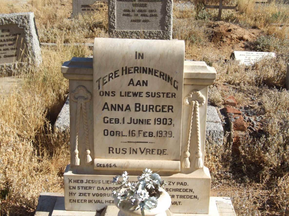 BURGER Anna 1903-1939