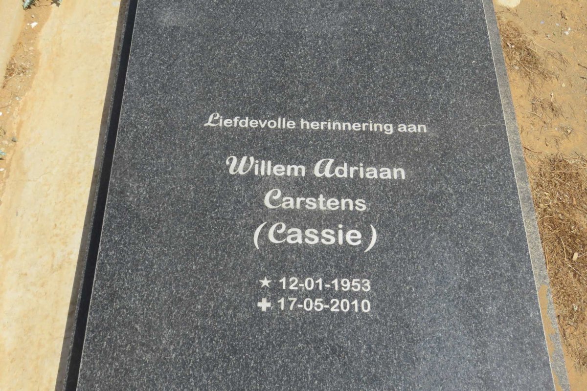 CARSTENS Willem Adriaan 1953-2010