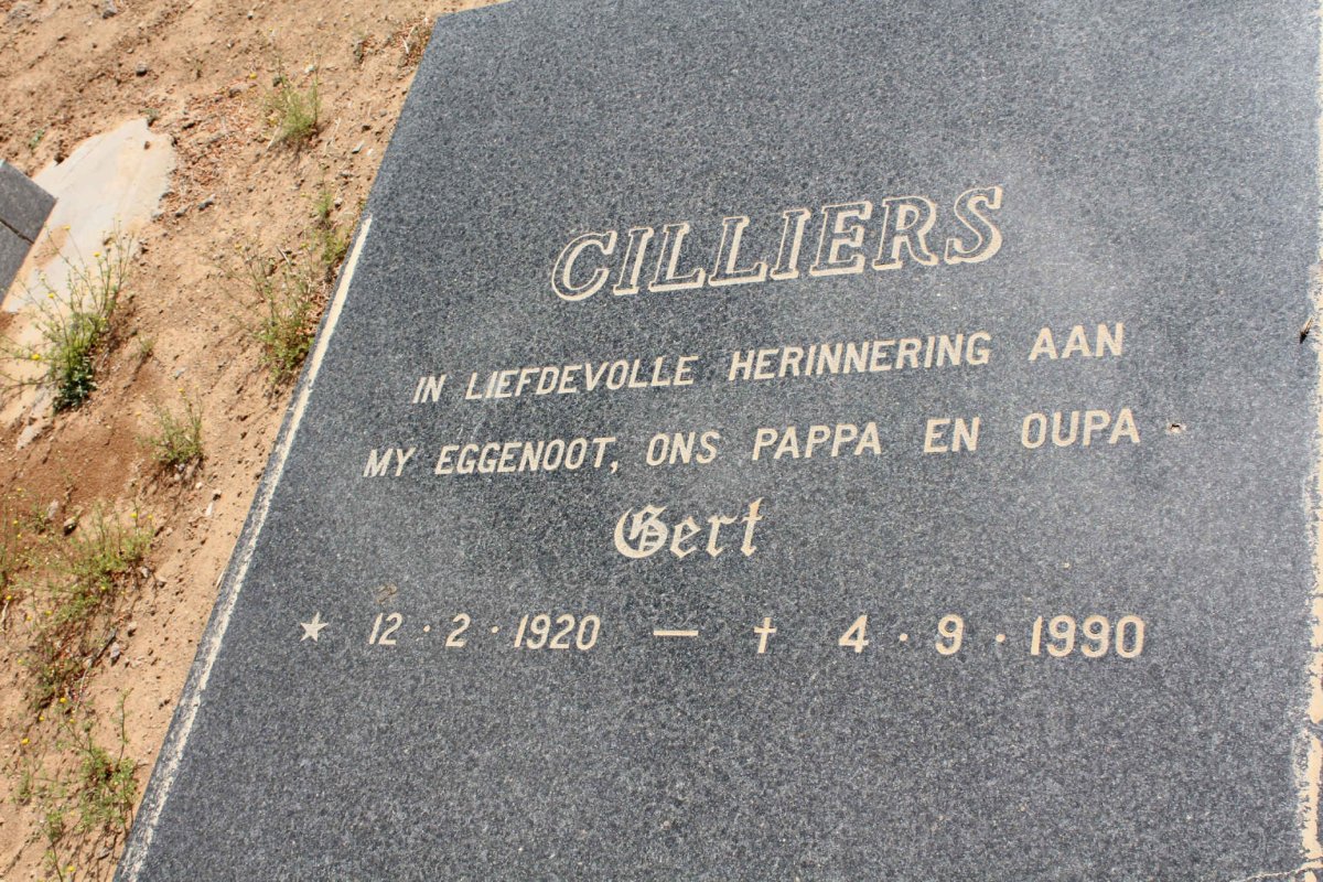 CILLIERS Gert 1920-1990