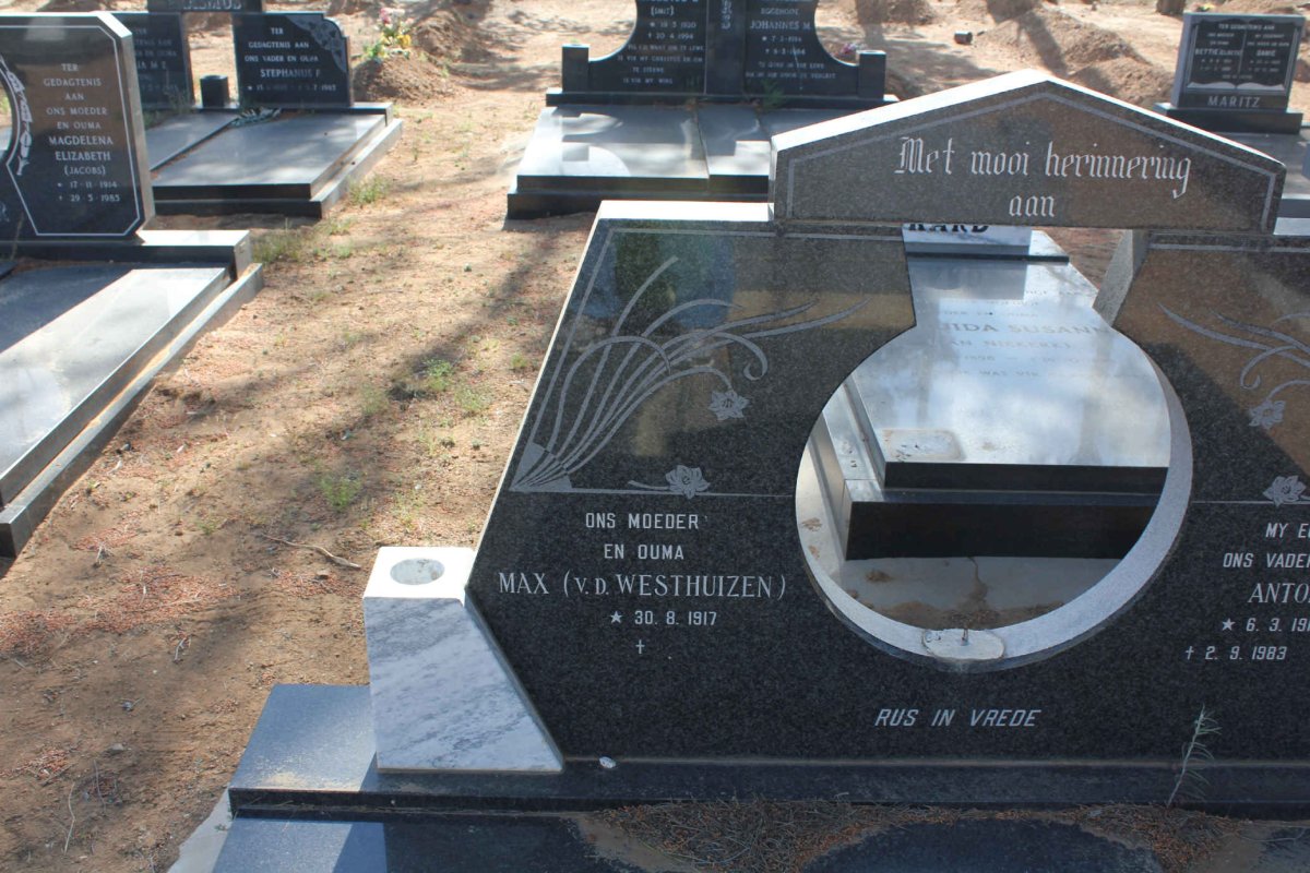 COREEJES Antonie 1915-1983 &amp; Max V.D. WESTHUIZEN 1917-
