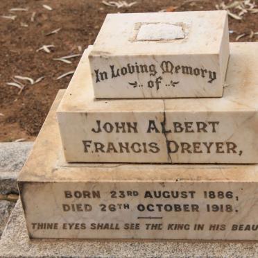 DREYER John Albert Francis 1886-1918
