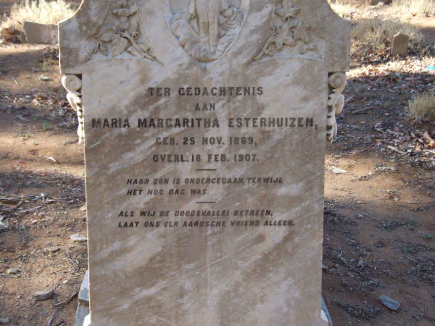 ESTERHUIZEN Maria Margaritha 1869-1907