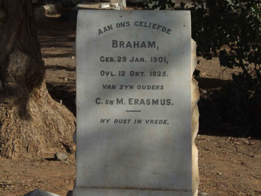 ERASMUS Braham 1901-1925