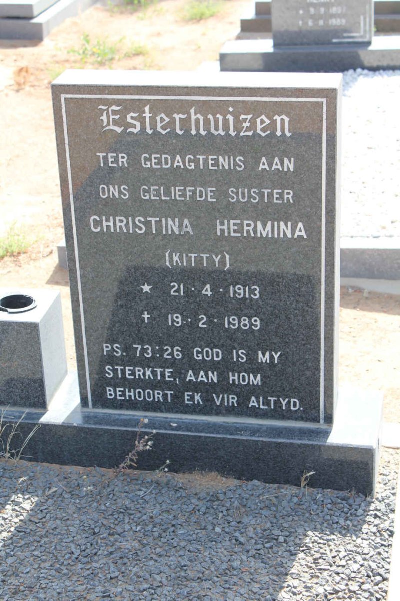 ESTERHUIZEN Christina Hermina 1913-1989