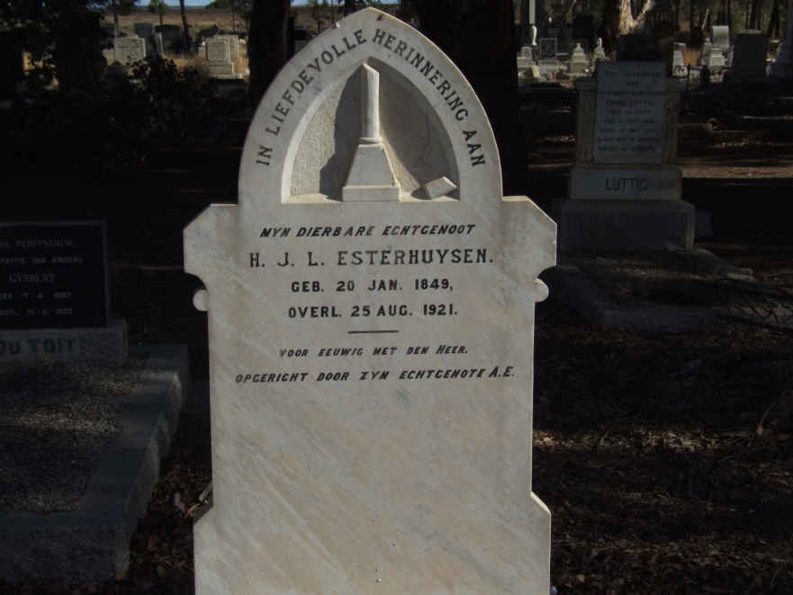 ESTERHUYSEN H.J.L. 1849-1921