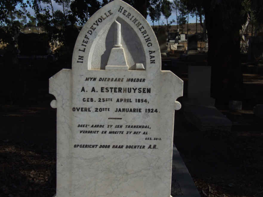 ESTERHUYSEN A.A. 1854-1924