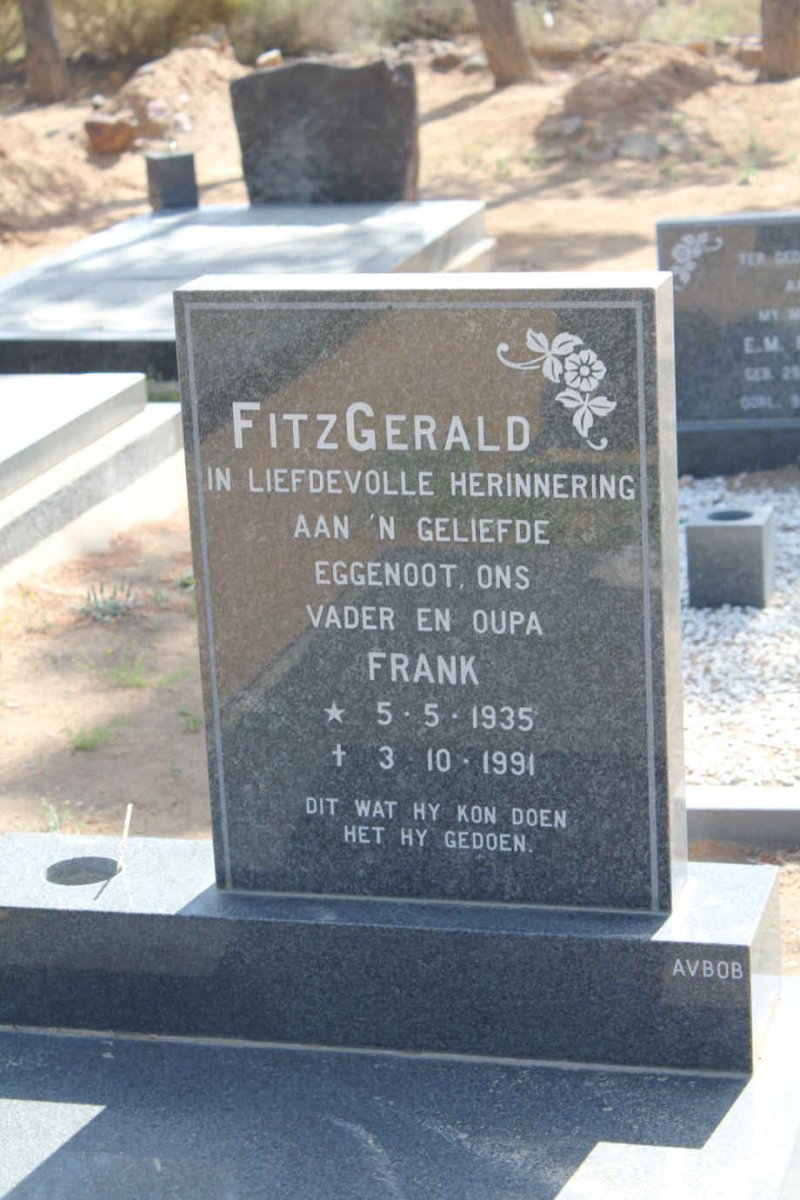 FITZGERALD Frank 1935-1991