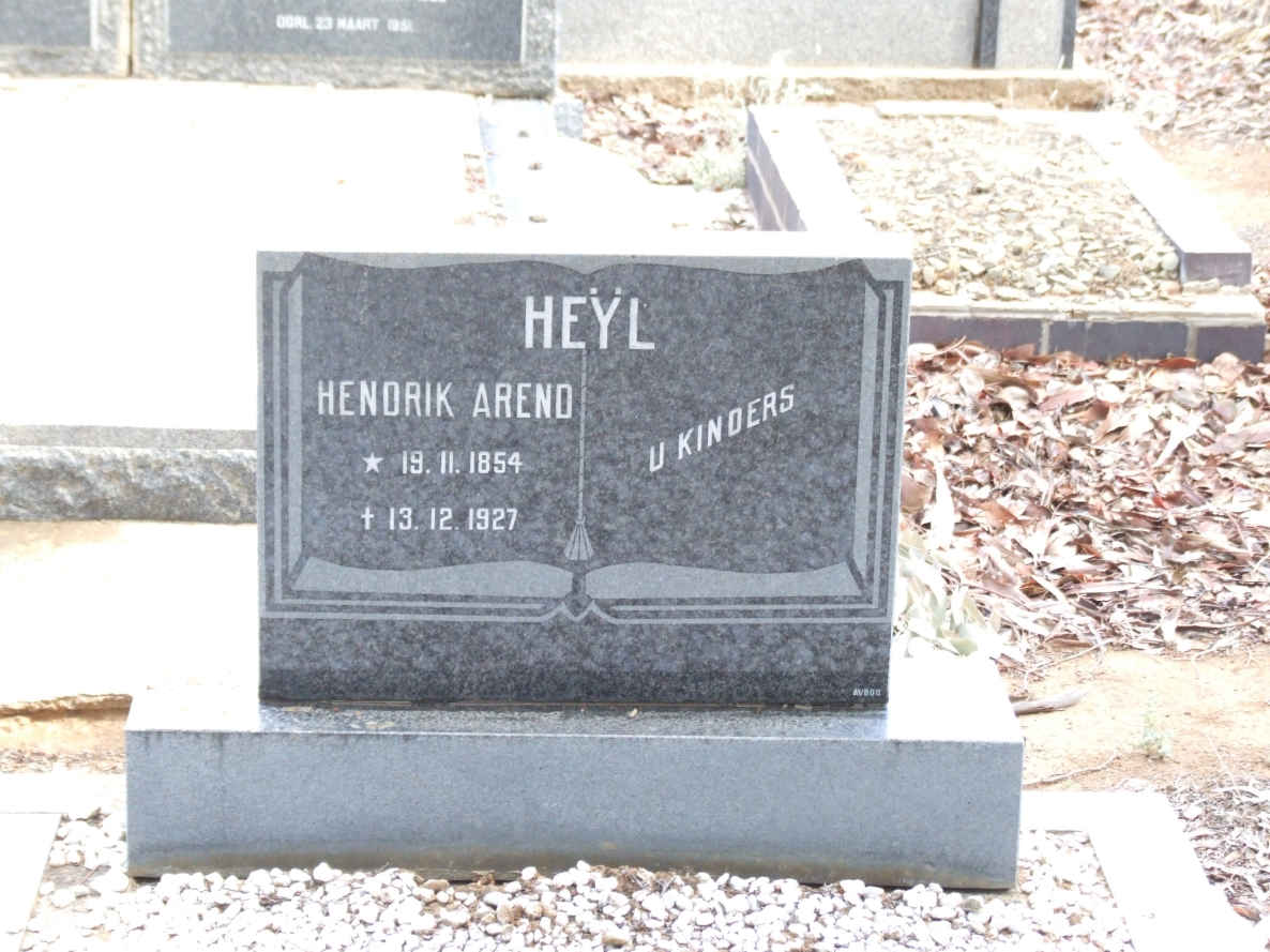 HEΫL Hendrik Arend 1854-1927