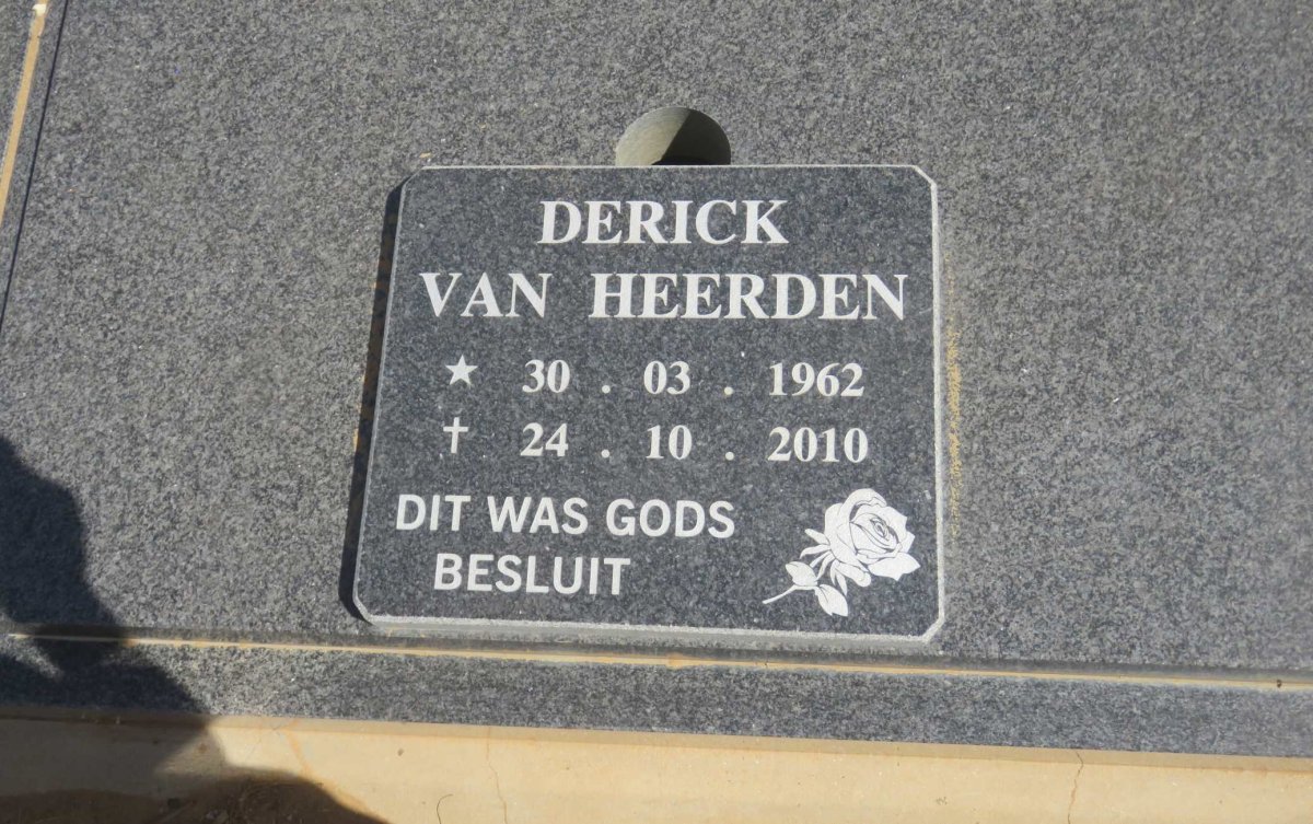 HEERDEN Abraham Gerhardus Nel, van 1930-1975 :: VAN HEERDEN Louisa Jacoba nee NEL 1905-1985 :: VAN HEERDEN Derick 1962-2010