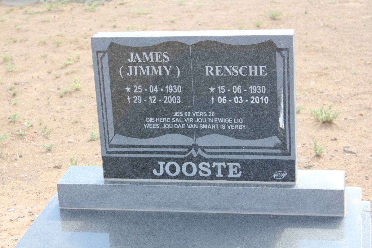 JOOSTE James 1930-2003 &amp; Rensche 1930-2010