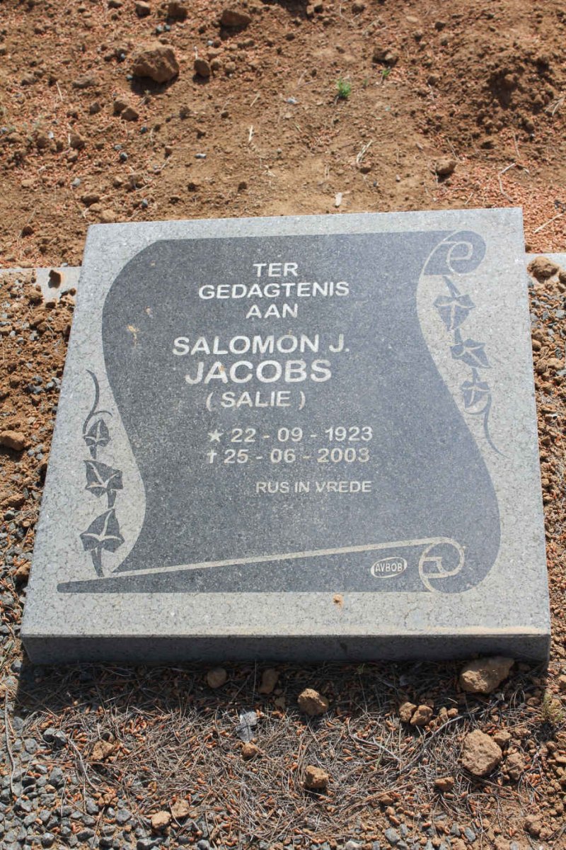 JACOBS Salomon J. 1923-2003
