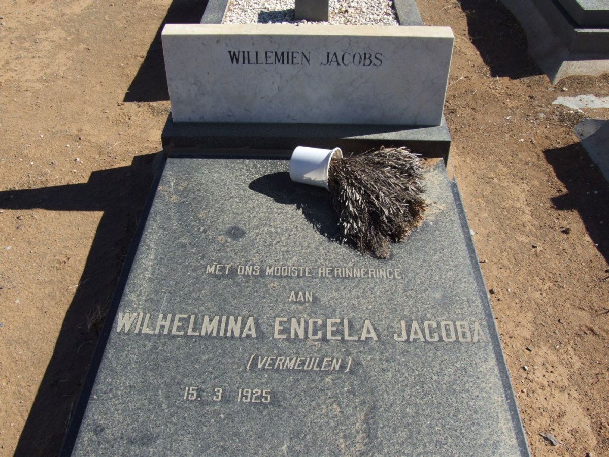 JACOBS Wilhelmina Engela Jacoba nee VERMEULEN 1925-2009
