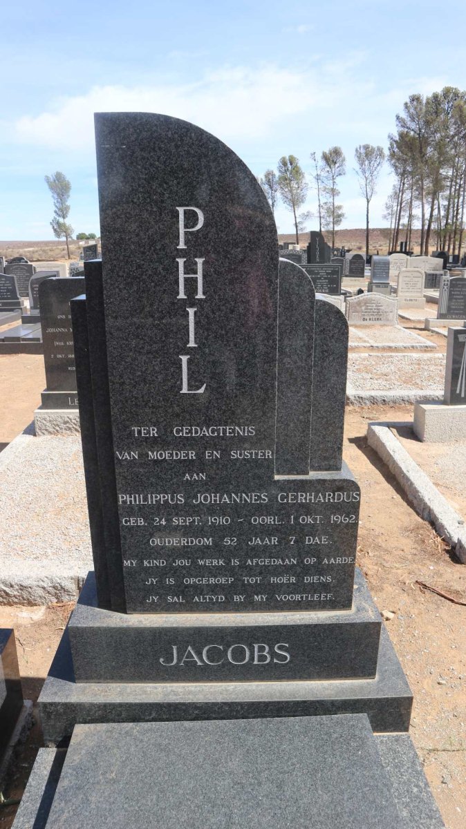 JACOBS Philippus Johannes Gerhardus 1910-1962