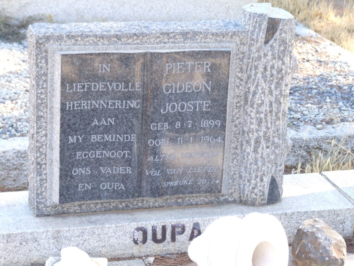 JOOSTE Pieter Gideon 1899-1964