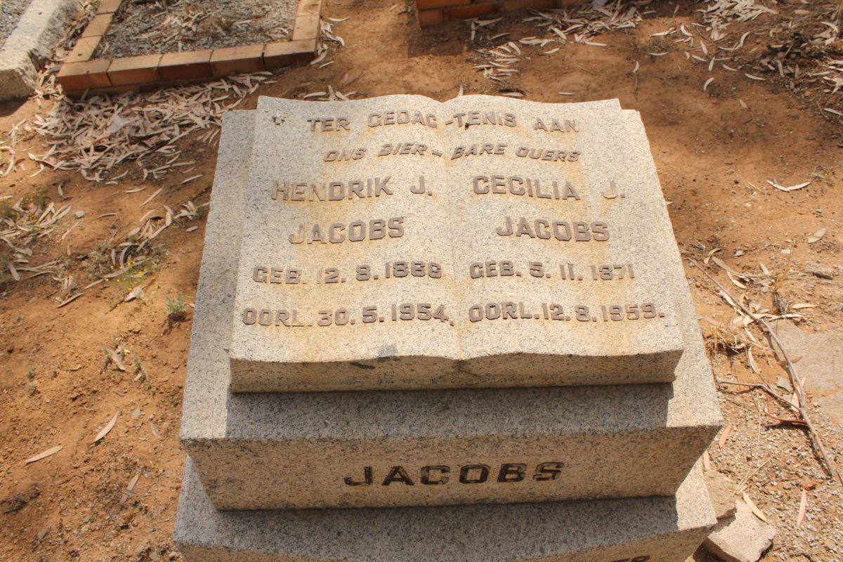 JACOBS Hendrik J. 1866-1954 &amp; Cecilia J. 1871-1959