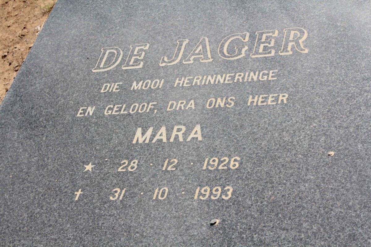 JAGER Mara, de 1926-1993