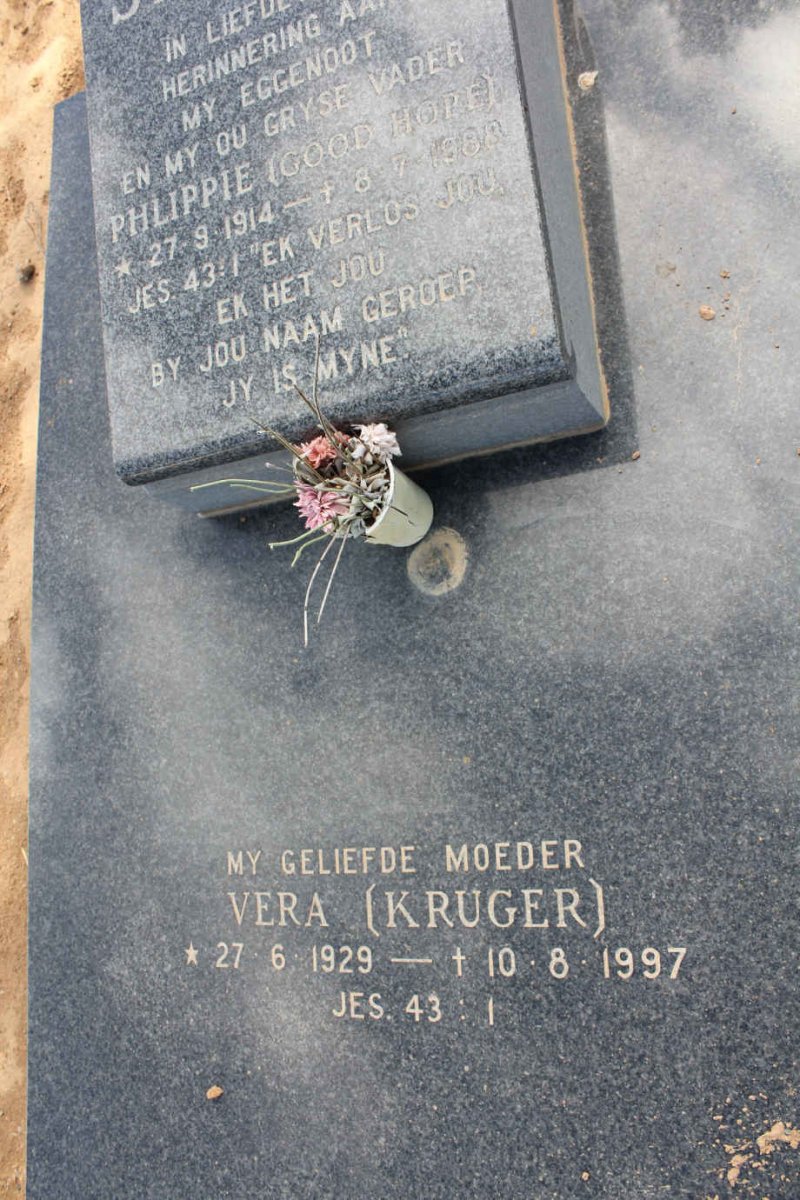 JACOBS Vera nee KRUGER 1929-1997
