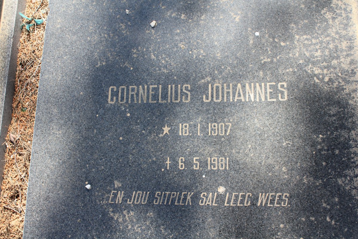 JACOBS Cornelius Johannes 1907-1981